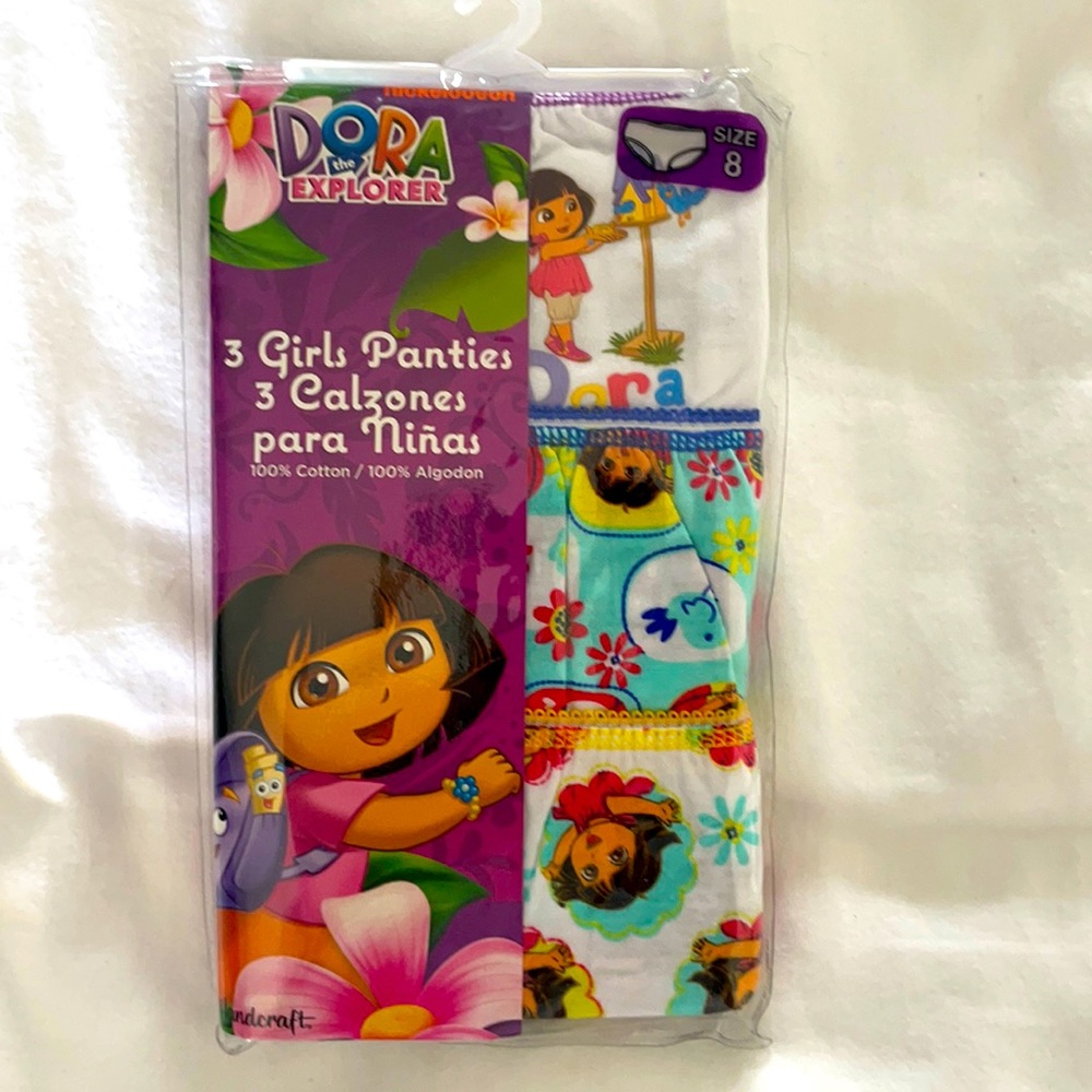 Dora the Explorer Girls 3 Panty Pack Size 8
